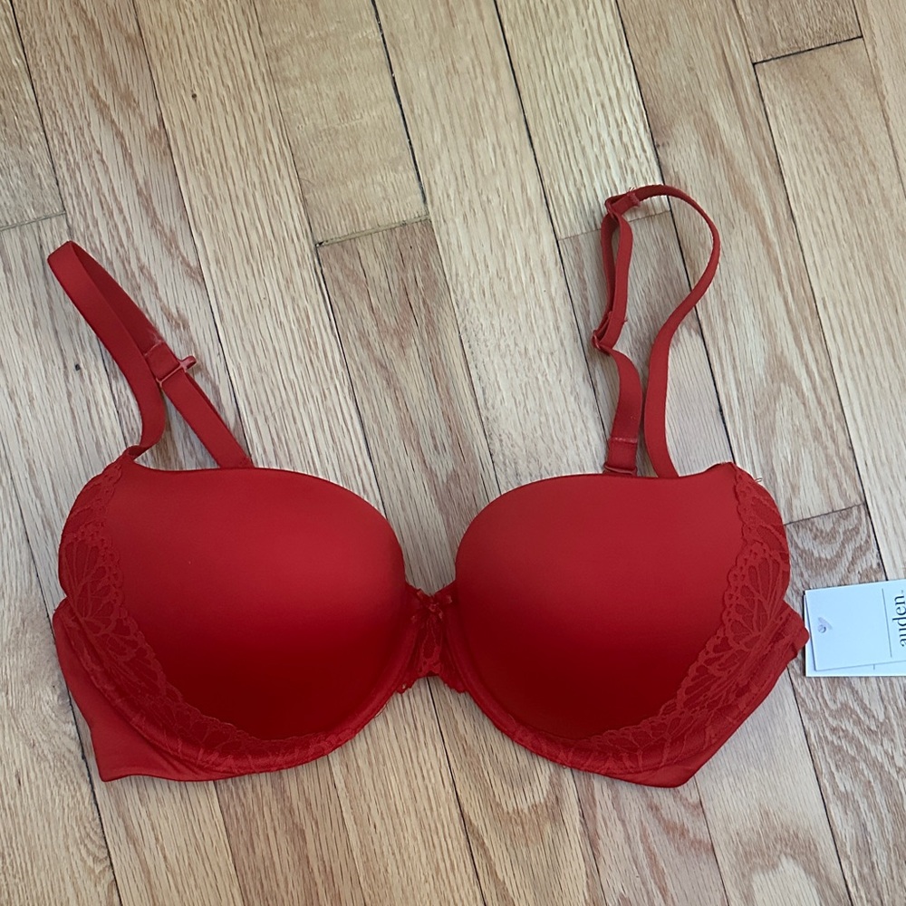 Auden Bold Red Lace Bra